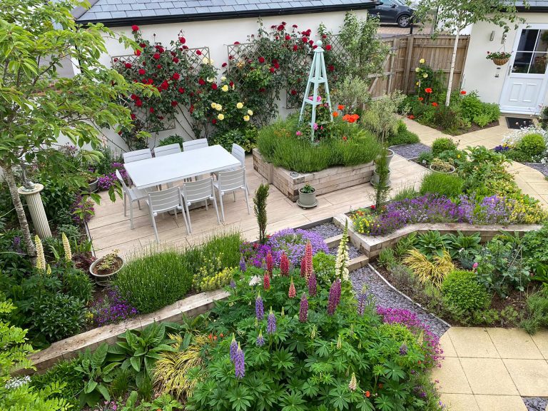 New build garden design project in Bristol by Compass Garden Design